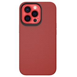 CC Topsave Triangle Pattern PC Back+Inner Tpu Dual Layer Hybrid Case for Iphone 13 Pro (6.1") In Red