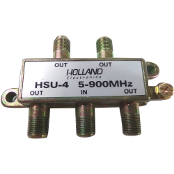 DIGIWAVE 4-Way Splitter 5-900Mhz, Catv(2 Pack/order)