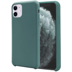 CSMART 【】 Premium Silm Soft Liquid Silicone Gel Rubber Back Case Back Cover for Iphone 12 Mini (5.4"), Midnight In Green