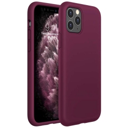 CSMART 【】 Premium Silm Soft Liquid Silicone Gel Rubber Back Case Back Cover for Iphone 11 Pro Max (6.5"), Wine