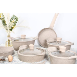 BARITON Die-Cast Aluminium Cookware 14PCs Set Durable Dishwasher & Oven Safe