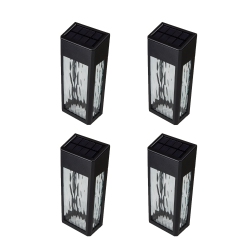 CLASSY CAPS Aluminum Lancaster Deck & Wall Light Swl888 (4 Pack) In Black