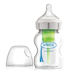 DR. BROWN'S 5 OZ/150 Ml Options+ Wide-Neck Bottle, Glass, 1-Pack