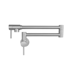 STYLISH Asti Two Handles Wall Mount With Single Hole Stainless Steel Pot Filler K-145S