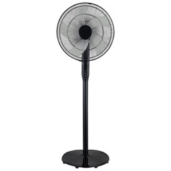 Ecohouzng DC Oscillating Pedestal Fan - 16" - Black