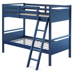 COSTWAY Twin Over Twin Bunk Bed Convertible 2 Individual Beds Wooden