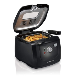 HAMILTON BEACH Oil Capacity Deep Fryer With Cool Touch Sides