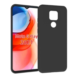 CSMART 【】 Ultra Thin Soft Tpu Silicone Jelly Bumper Back Cover Case for Motorola Moto G Play 2021 In Black