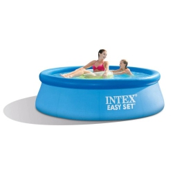 INTEXCA Easy Set Inflatable Above Ground Swimming Pool Outdoor Backyard Family Pool - 8Ft.x30In