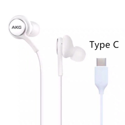 CSMART Akg Type USB-C Connector Stereo Headsets Headphones Earphones & Mic for Samsung S9 S10 S20 Note 8 9 10 Plus In White