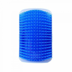 ISTAR Cat Groomer Wall Corner Plastic Massage Pet Self Grooming Brush (Blue)