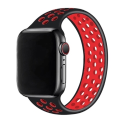CC Topsave Sports Silicone Band Replacement Band Strap for Apple Watch Iwatch Series 1 2 3 4 5, 42Mm/44Mm, Black In Red
