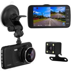 NAVOR Dual Dash Cam Full HD 1080P 170° Dash Camera 4.0 Inch Screen Dash Cam Front And Rear, Dashboard Car Camera \w G-Sensor, Loop Recording
