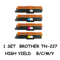 BESTONER 1 Set Brother Tn227/tn-227/tn-223/tn223 High Yield Bk/c/m/y Compatible Toner Cartridge Brother Hl-L3210 Hl-L3230 L3270CDw L3290CDw