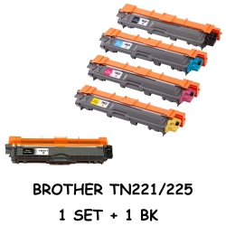 BESTONER 5 Pack Brother Tn221/tn-221/tn221/tn-221/tn225/tn225/tn-225 Bk/m/y/c Compatible Toner Cartridge Brother Dcp-9020 Hl-3140 3150CDn 3170CDw