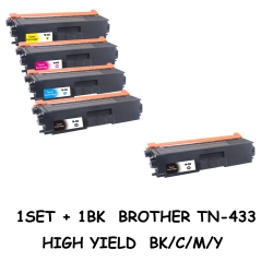 BESTONER 5 Pack Brother Tn433/tn-433/tn433/tn-431/tn431/tn431/tn-431 High Yield Bk/c/m/y Compatible Toner Cartridge Hl-L8260CDw Hl-L8360CDw