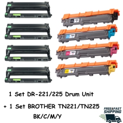 BESTONER Dr221 & Tn221 Tn225 Bk/m/y/c Compatible Brother Dcp-9020 Hl-3140 3150CDn 3170CDw 3180CDw Mfc-9130 9330CDw 9340CDw