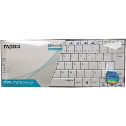 RAPOO E6100 Bluetooth Ultra-Slim Keyboard (French) In White