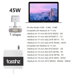 TASSHZ 45W Magsafe 2 Power Adapter Charger T-Tip Compatible for