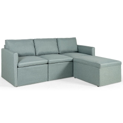 COSTWAY Convertible Sectional Sofa L-Shaped Couch W/reversible Chaise
