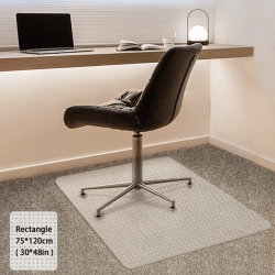 HLD Office Chair Mat for Carpet, Carpet-Protector, Rectangular Transparent Carpet Floor Mat for Carpet, 75 X 120 Cm/30 X 48 Inches