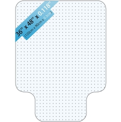 NAVOR Chair Mat for Carpet, Delivered Rolled 36’’ X 48’’ With Lip, 2MM (Approx. 1/8") Thick Hard Smooth Heavy Duty Sturdy