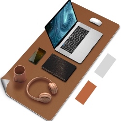 HLD Dual Sided Desk Pad, Pu Leather Large Mouse Pad, Waterproof Laptop Office Desk Mat, Writing Mat for Office And Home 3
