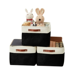 DECOMOMO Fordable Storage Bin - Collapsible Sturdy Cationic Fabric Basket W/handles for Organizing Shelf Nursery Home Closet | Extra Large - 15.8 X