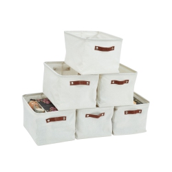 DECOMOMO Foldable Storage Bin - Water Resistant Fabric Container \w Handles | Great for Nurseries Closets Bathroom Toys Blankets Home Décor | Large