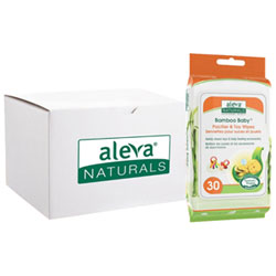 Aleva Natural Bamboo Baby Pacifier & Toy Wipes - 360 Wipes
