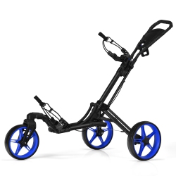 COSTWAY Goplus Folding Golf Push Cart W/scoreboard Adjustable Handle Swivel Wheel
