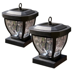 CLASSY CAPS 4X4 Dark Bronze Manchester Solar Post Cap Sl994 (2 Pack)