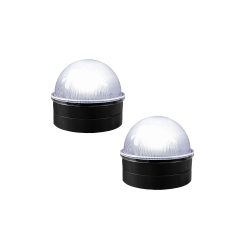CLASSY CAPS Chainlink Summit Solar Post Cap Ch2233B (2 Pack) In Black