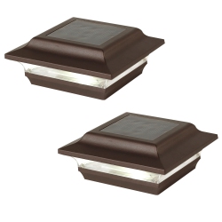 CLASSY CAPS 4X4 Bronze Aluminum Imperial Solar Post Cap Sl211R (2 Pack)