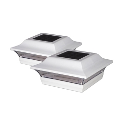 CLASSY CAPS 5X5 Aluminum Imperial Post Cap Sl214W (2 Pack) In White