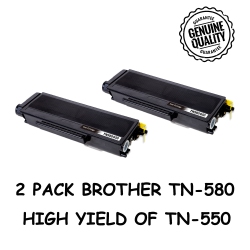 BESTONER 2 Pack Brother Tn580/tn-580/tn580/tn 580/tn550 Compatible Toner Cartridge Brother Dcp-8060 8065 Hl-5200 5240 5250 5270 5280 Mfc-8460 8470