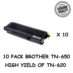 BESTONER 10 Pack Brother Tn650/tn-650/tn650/tn 650/tn620 Compatible Toner Cartridge Brother Dcp-8050 8080 80585 Hl-5340 5350 5370 5380 Mfc-8370