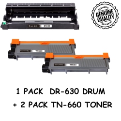 BESTONER Brother 1Drum + 2 Toner Dr630/dr-630/tn660/tn660/tn630 Compatible Brother Dcp-L2520Dw Dcp-L2540Dw Hl-L2300D Hl-L2305W Hl-L2320D Hl-L2380
