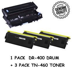BESTONER Brother 1Drum + 3 Toner Dr400/dr-400/tn460/tn-460/tn460/tn430 (Toner & Drum Combo) Compatible Brother Hl-1030 1230 1240 1435, Dcp-1200