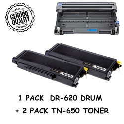 BESTONER Brother 1Drum + 2 Toner Dr620/dr-620/tn650/tn-650/tn620 Compatible Brother Dcp-8050 8080 80585 Hl-5340 5350 5370 5380 Mfc-8370 8480 8680