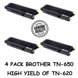 BESTONER 4 Pack Brother Tn650/tn-650/tn650/tn 650/tn620 Compatible Toner Cartridge Brother Dcp-8050 8080 80585 Hl-5340 5350 5370 5380 Mfc-8370 8480