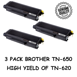 BESTONER 3 Pack Brother Tn650/tn-650/tn650/tn 650/tn620 Compatible Toner Cartridge Brother Dcp-8050 8080 80585 Hl-5340 5350 5370 5380 Mfc-8370 8480