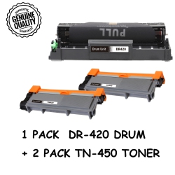 BESTONER Brother 1Drum + 2 Toner Dr420/dr-420/tn450/tn-450/tn420 Compatible Brother Dcp-7060D Dcp-7065 Hl-2220 Hl-2230 Hl-2240 Hl-2250Dn Hl-2242D