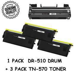 BESTONER Brother 1Drum + 3 Toner Dr510/dr-510/tn570/tn-570/tn570/tn540 (Toner & Drum Combo) Compatible Brother Dcp-8040 8045 Hl-5100 5130 5140 5150