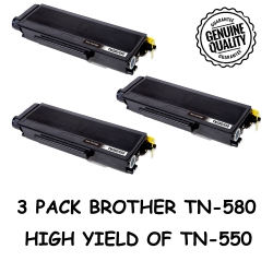 BESTONER 3 Pack Brother Tn580/tn-580/tn580/tn 580/tn550 Compatible Toner Cartridge Brother Dcp-8060 8065 Hl-5200 5240 5250 5270 5280 Mfc-8460 8470