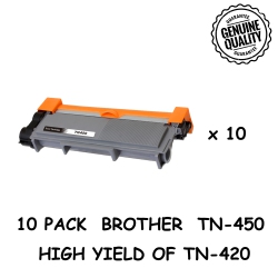 BESTONER 10 Pack Brother Tn450/tn-450/tn450/tn 450/tn420 Compatible Toner Cartridge Brother Dcp-7060D Dcp-7065 Hl-2220 Hl-2230 Hl-2240 Hl-2250Dn
