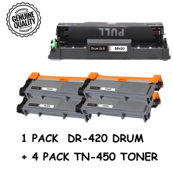 BESTONER Brother 1Drum + 4 Toner Dr420/dr-420/tn450/tn-450/tn420 Compatible Brother Dcp-7060D Dcp-7065 Hl-2220 Hl-2230 Hl-2240 Hl-2250Dn Hl-2242D