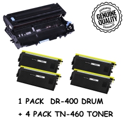 BESTONER Brother 1Drum + 4 Toner Dr400/dr-400/tn460/tn-460/tn460/tn430 (Toner & Drum Combo) Compatible Brother Hl-1030 1230 1240 1435, Dcp-1200