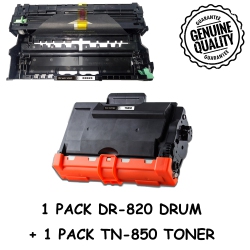 BESTONER Brother 1Drum + 1 Toner Dr820/dr-820/tn850/tn-850/tn850/tn820 (Toner & Drum Combo) Compatible Brother Hl-L6200 L6300 L5100 Mfc-L5700 L5800