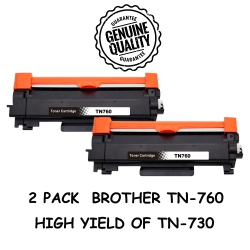BESTONER 2 Pack Brother Tn760/tn-760/tn760/tn 760/tn730 Compatible Toner Cartridge Brother Dcp-L2550 Hl-L2350Dw L2370Dw L2390Dw Mfc-L2710Dw